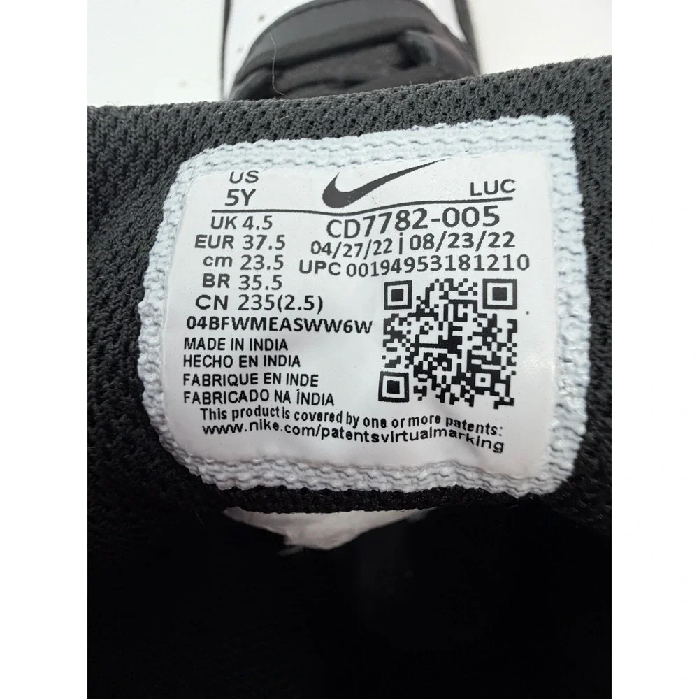 Nike Court Borough Mid 2 Kids' Shoes in Black/White/Sunset Pink Size 5Y